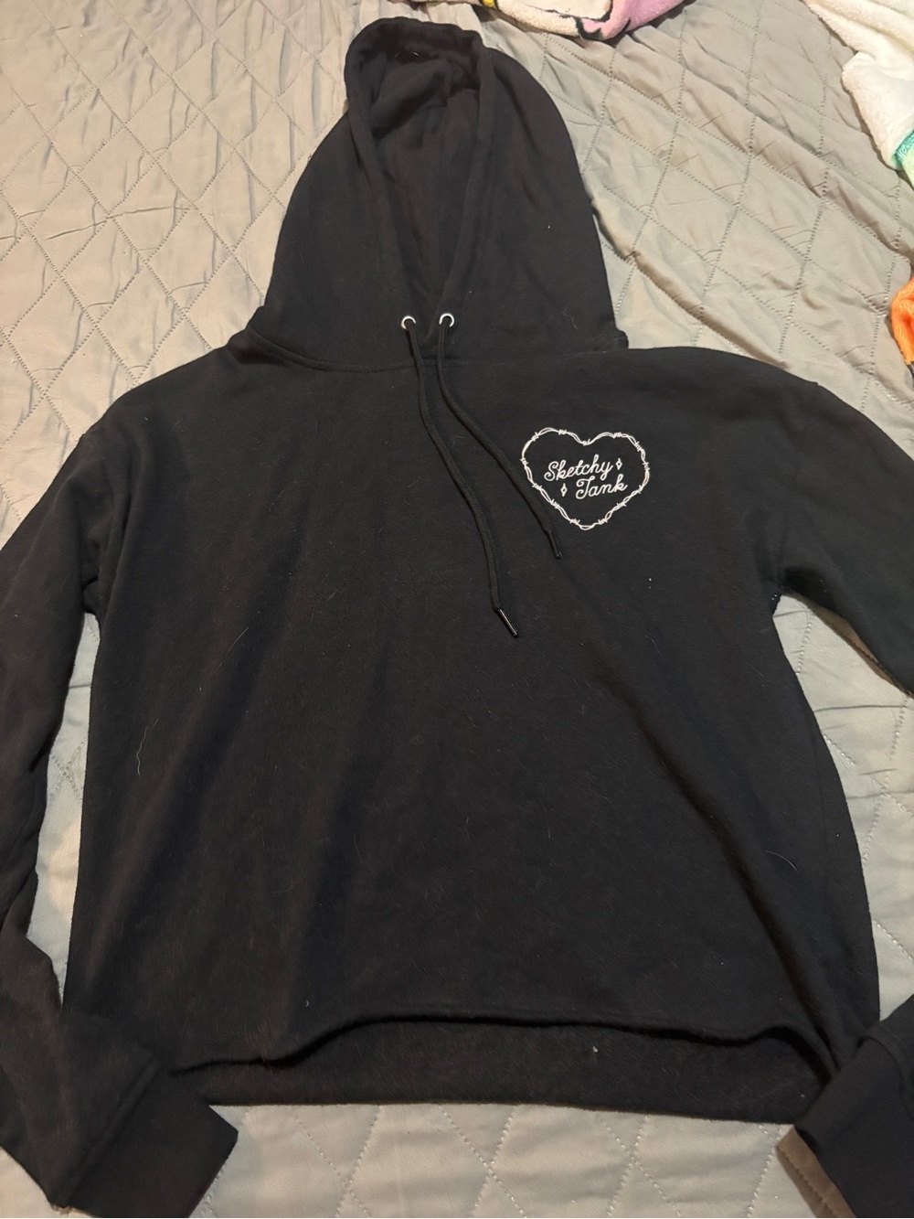 Loungefly Black Zip-Up Hoodie with Heart Logo